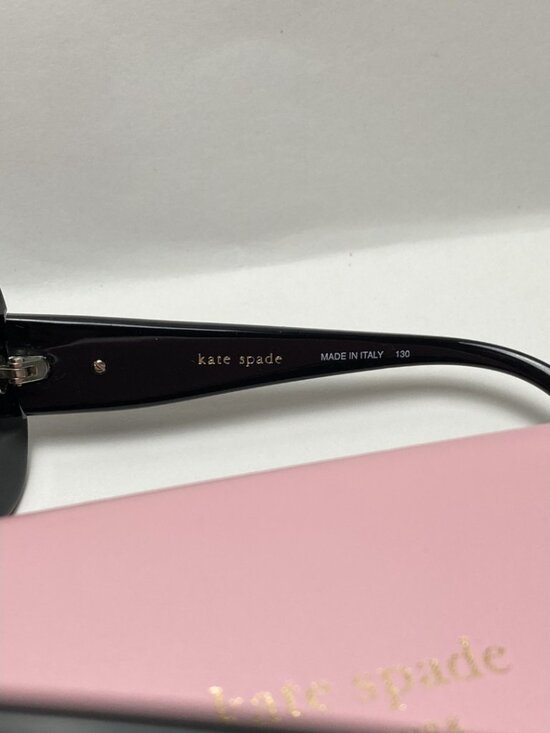 Kate Spade New York Black Oversized Sunglasses w/ Pink Case main image 5